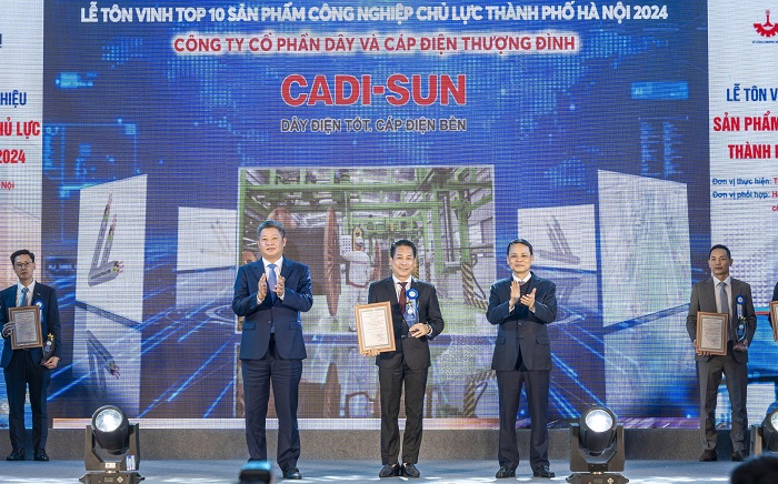 CADI-SUN được vinh danh TOP 10 sản phẩm công nghiệp chủ lực TP Hà Nội 